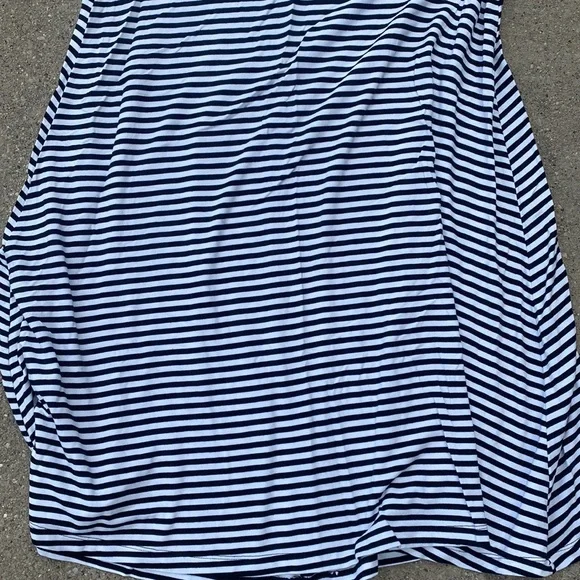 Old Navy Black and White Stripped Swing Dress - Picture 2 of 5